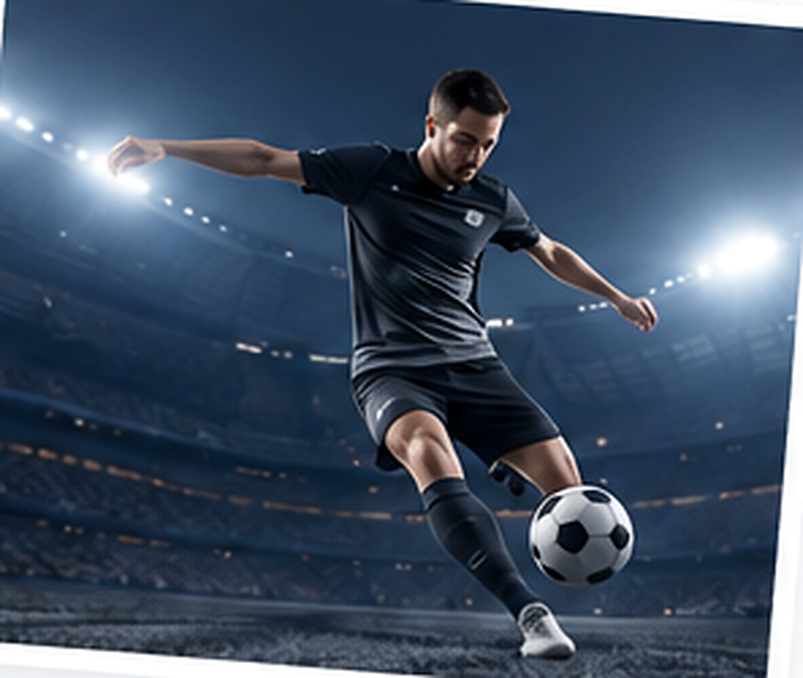 Fußballspieler in Aktion